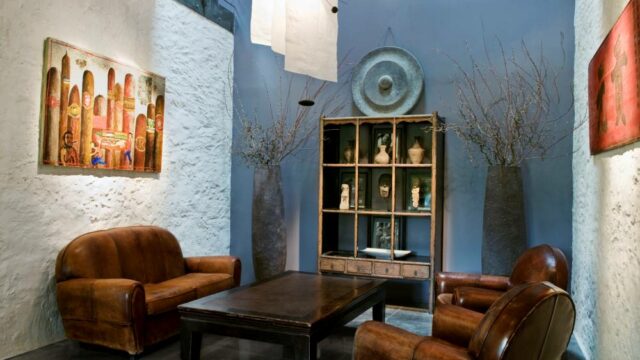 salon détente, ambiance Havane Domaine de Quincampoix 91