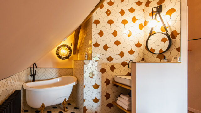 Chambre salle de bain Ferme d'Armenon