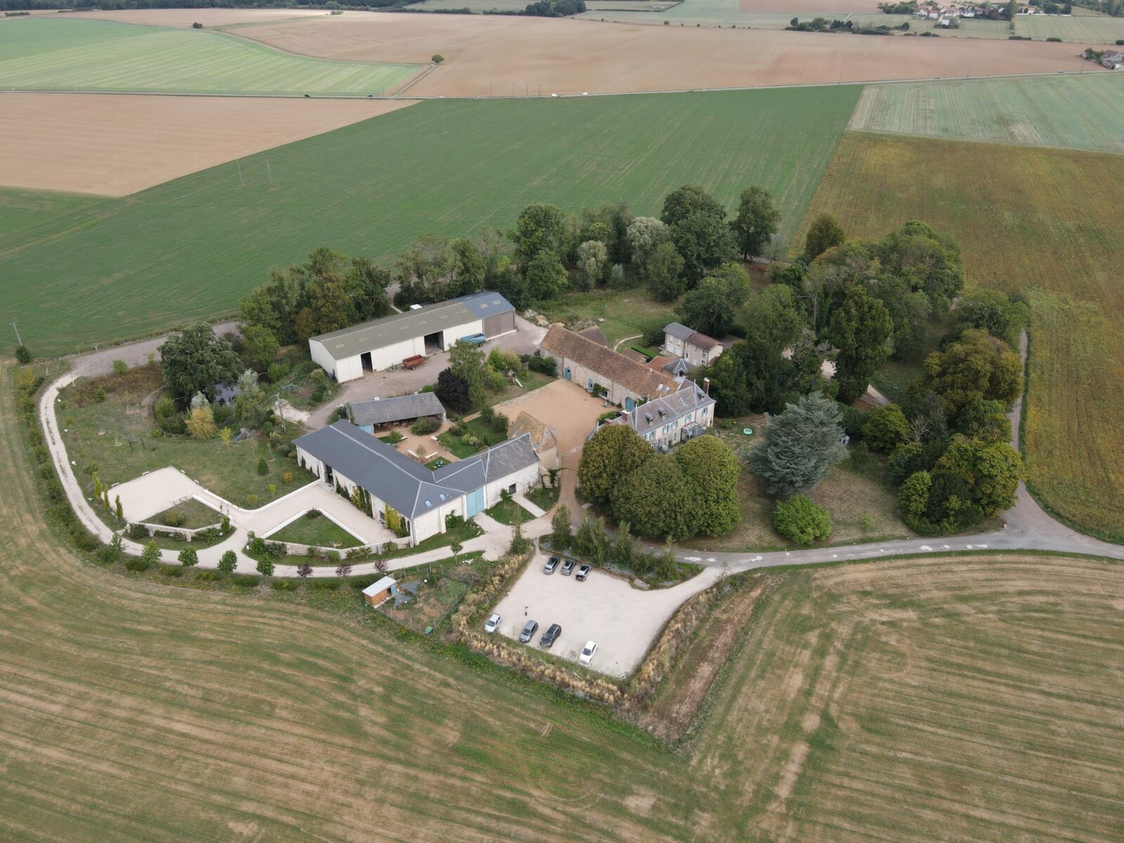 vue aérienne Ferme d'Armenon