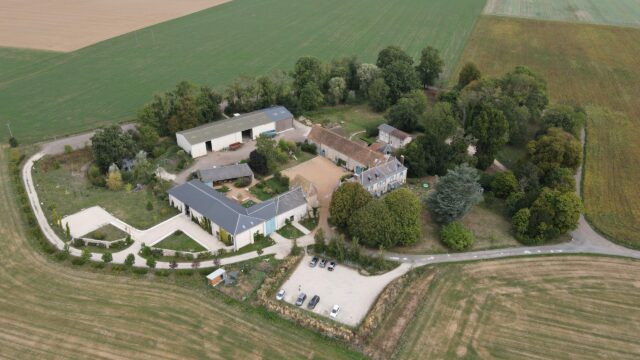 vue aérienne Ferme d'Armenon