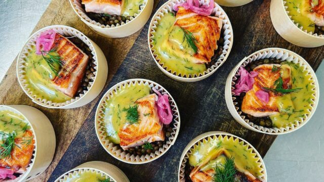 bouchée saumon Grain de Cel' Traiteur