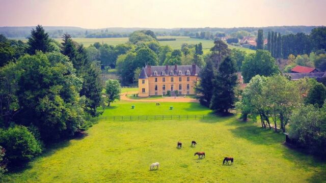 vue aérienne Château de Vaugrigneuse