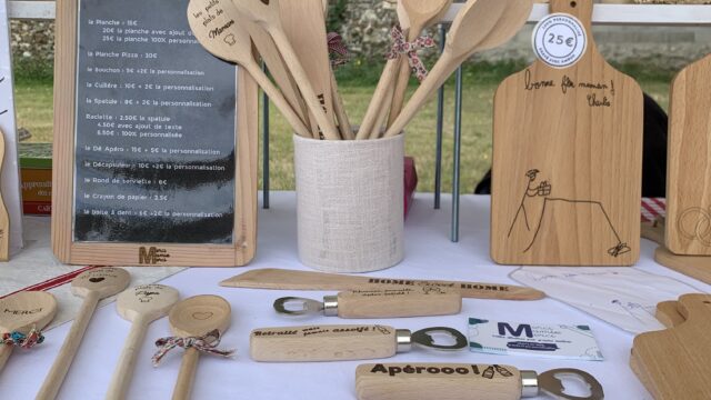 stand merci mamie merci personnalisation objet bois gravure laser 4